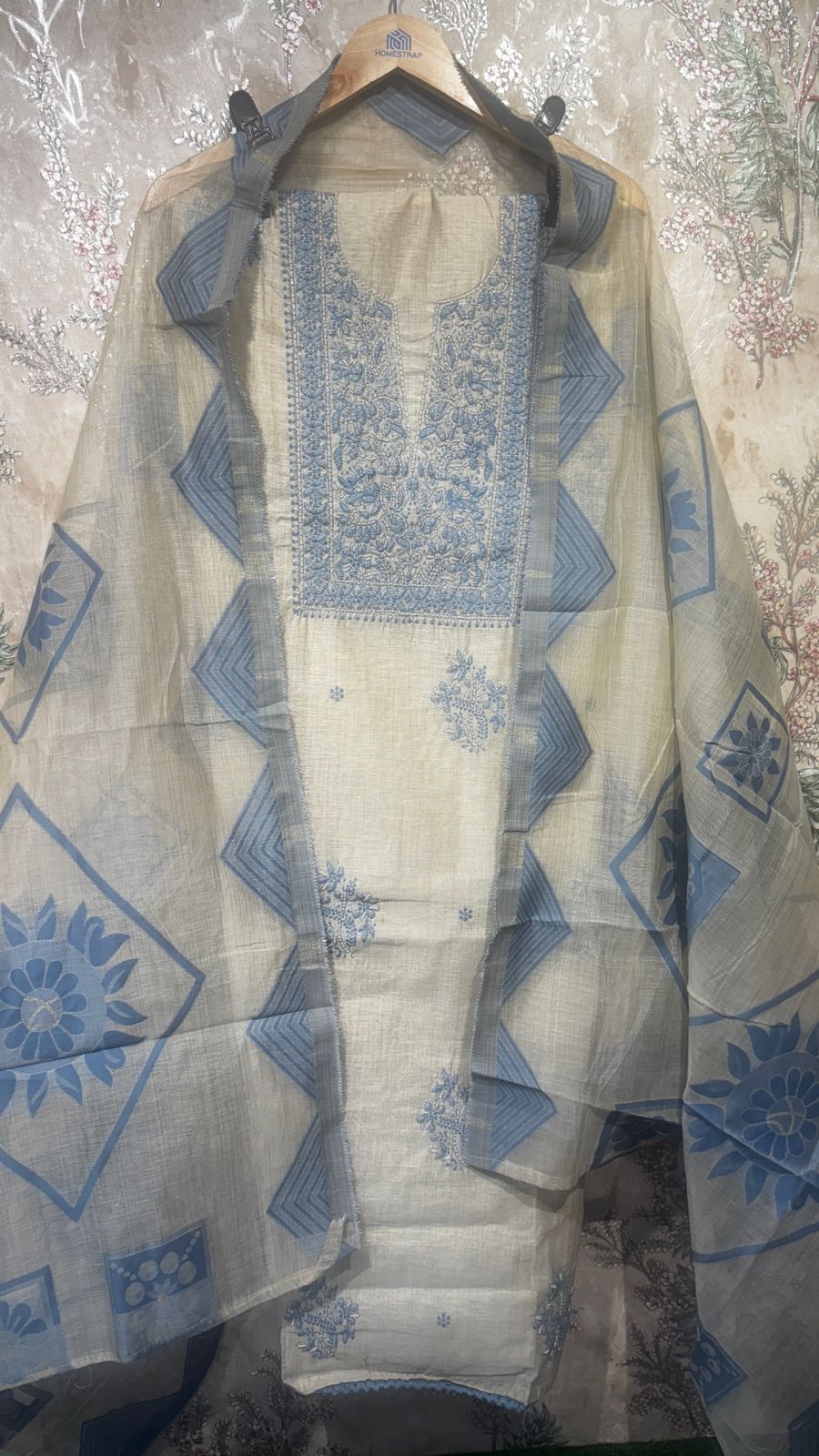AASAKI Pure Jamdani Suit Set with Dupatta | Code 013