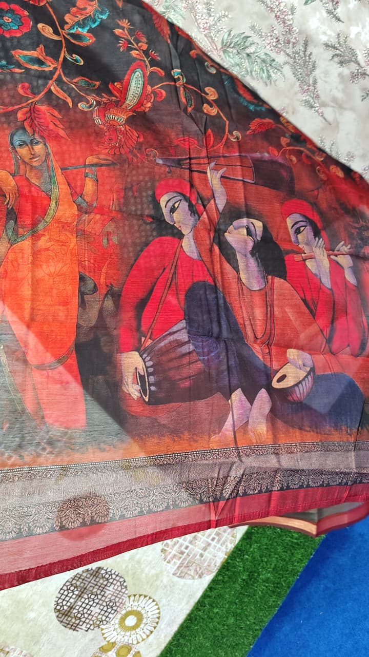 Code 031 – Premium Maheshwari Cotton Unstitched Suit with Designer Dupatta