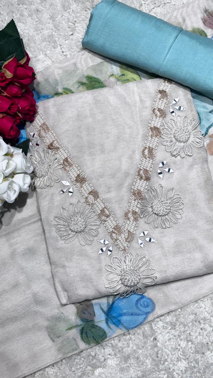 AASAKI 002 Premium Kota Doria Suit Set with Dupatta