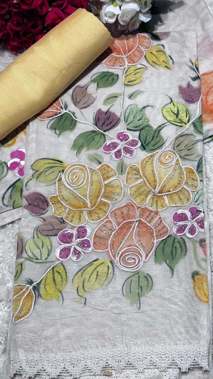 AASAKI 001 Premium Kota Doria Suit Set with Dupatta