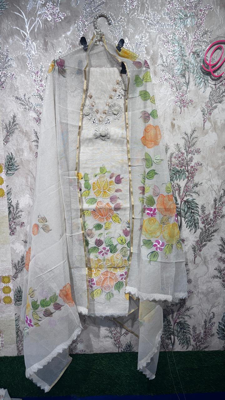 AASAKI 001 Premium Kota Doria Suit Set with Dupatta
