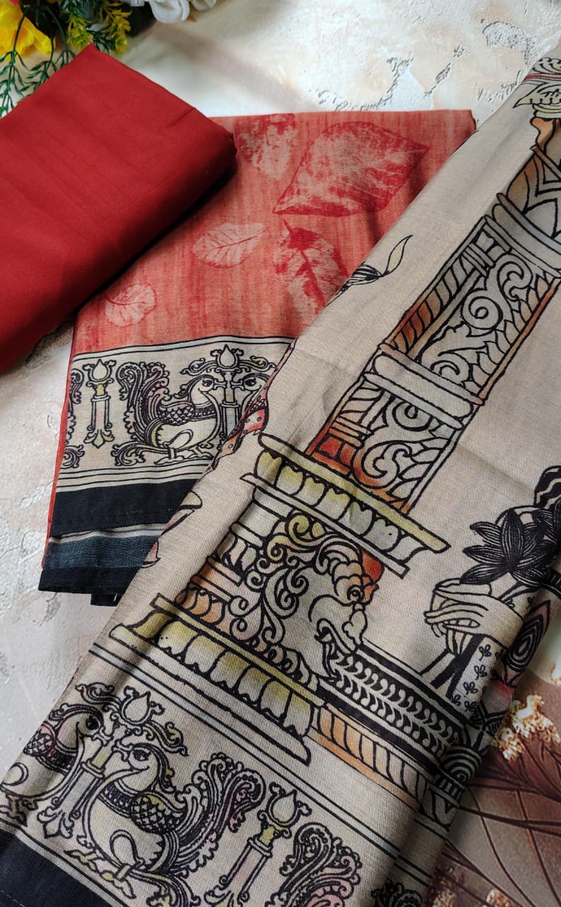 Code 032 – Maheshwari Cotton Unstitched Suit with Dupatta | Soft & Comfortable Summer Wear