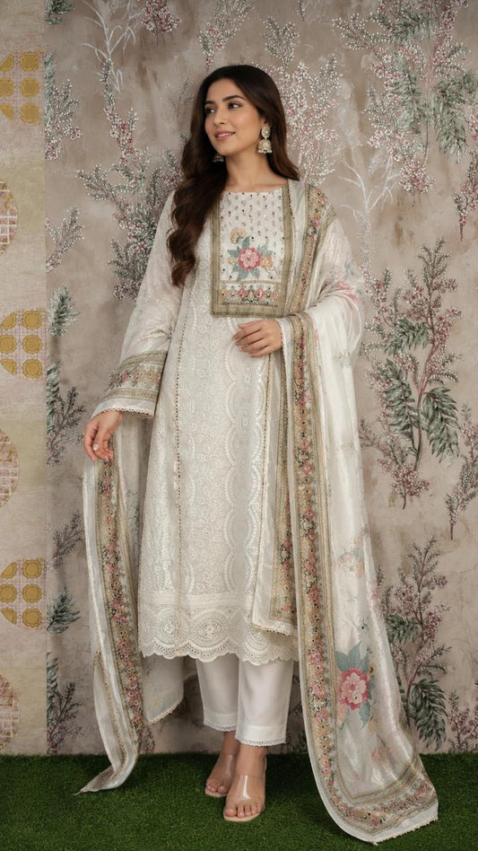 Code 016 – Premium Muslin Mirror Work Unstitched Suit