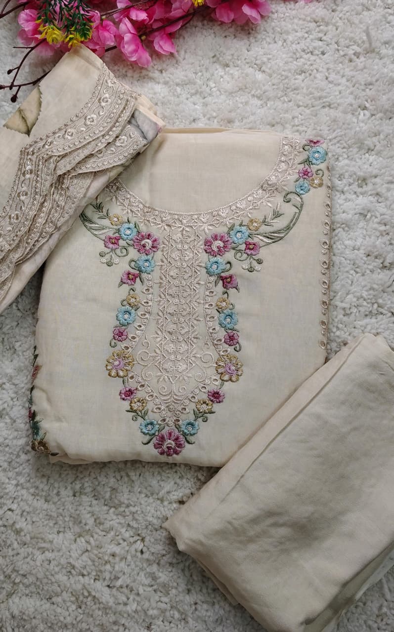Code 036 – Premium Pakistani Soft Fabric Unstitched Suit with Designer Dupatta