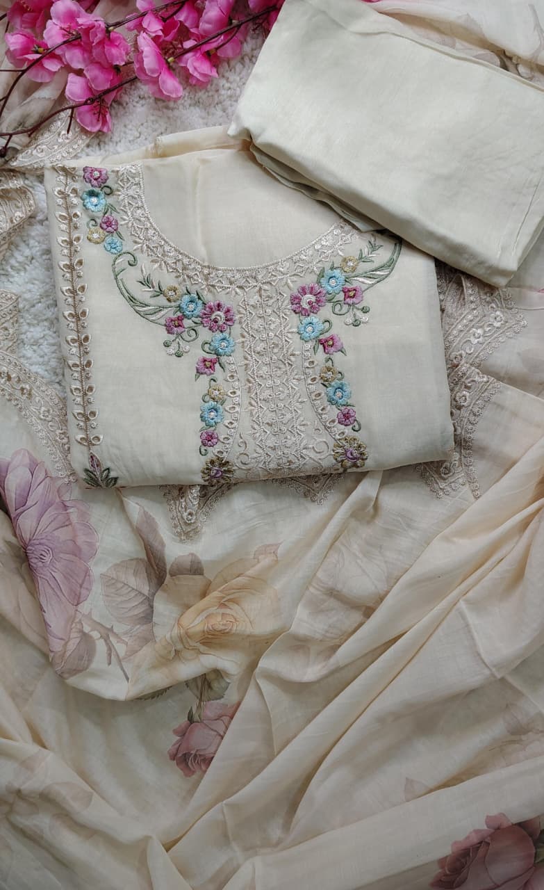 Code 036 – Premium Pakistani Soft Fabric Unstitched Suit with Designer Dupatta