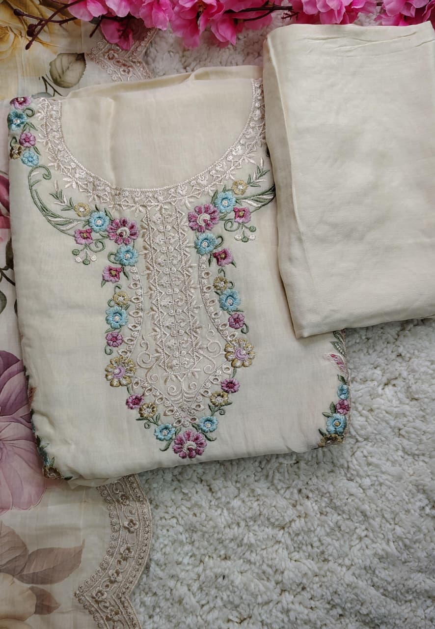 Code 036 – Premium Pakistani Soft Fabric Unstitched Suit with Designer Dupatta