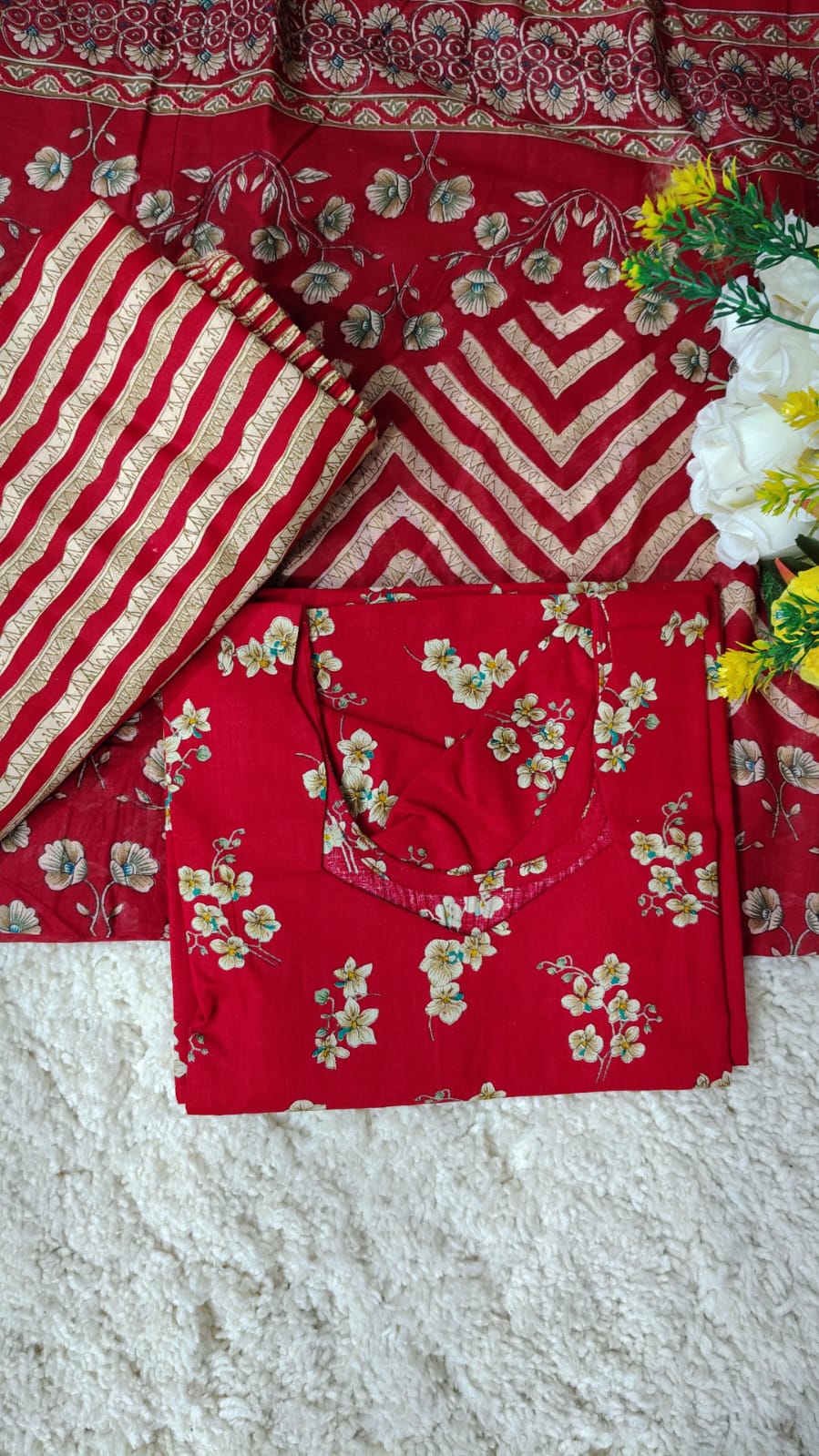 Aasaki cotton red