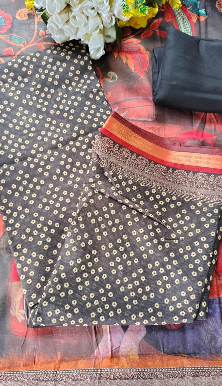 Code 031 – Premium Maheshwari Cotton Unstitched Suit with Designer Dupatta